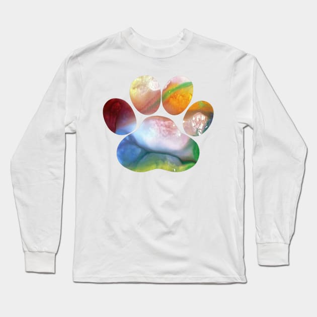 Dog Paw Long Sleeve T-Shirt by BittenByErmines